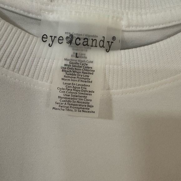 Eye Candy White Tee - Picture 3 of 4